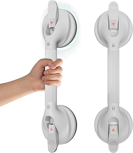 DAILYLIFE Barras de agarre para bañeras y duchas, asas de ducha de 17 pulgadas para succión de ancianos, barra de seguridad de 300 libras para