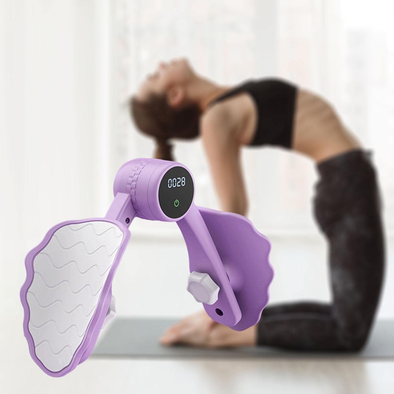 Baoblaze Beckenbodentrainer mit intelligenter Zählung, Beinpresse, Oberschenkel-Toner-Trainingsgerät