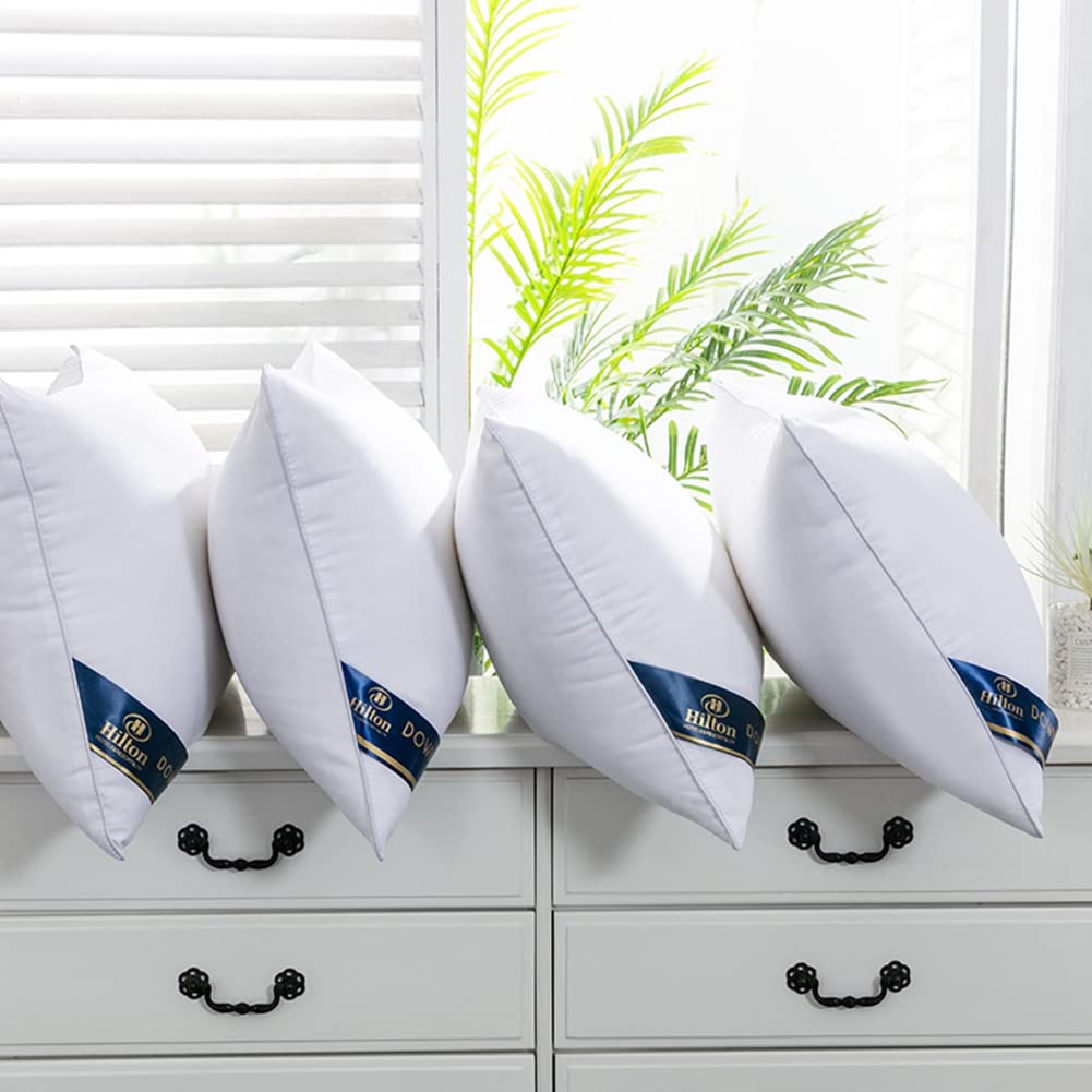 MISSMAO Oreiller 48x74 Lot de 2 pour Le Lit Coussins pour Dormir et Décoratifs Antiallergiques Anti-Acariens et Rafraichissant Rectangulaire Oreillers de Lit,Blanc,48x74cm(700g)