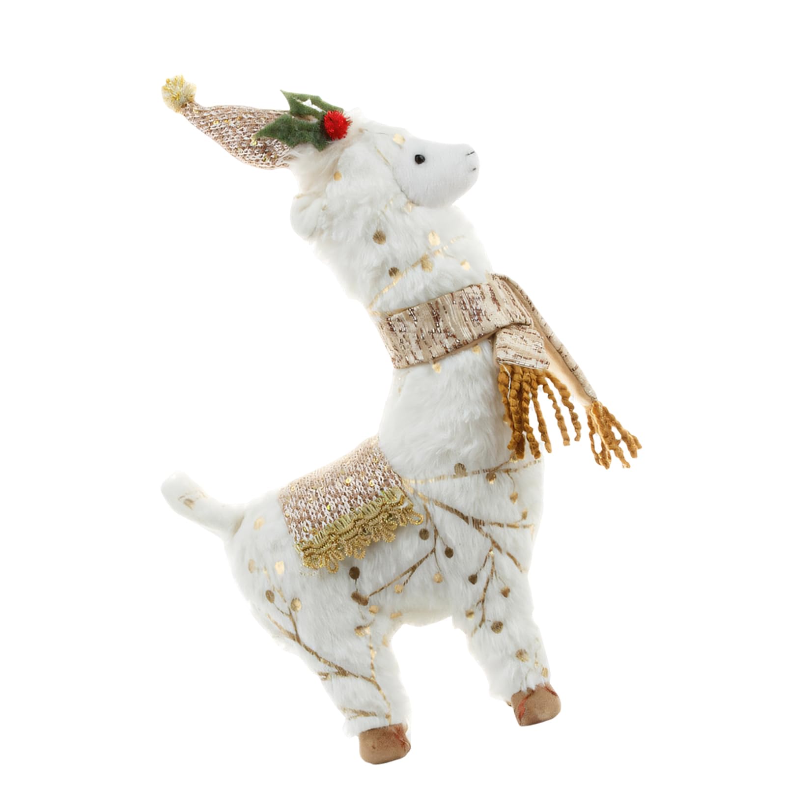 Shntig Unique Alpacas Themed Christmas Decoration Sturdy Plush Materials Holiday Decor for Warm Festive Ambiances Soft Alpacas Ornament