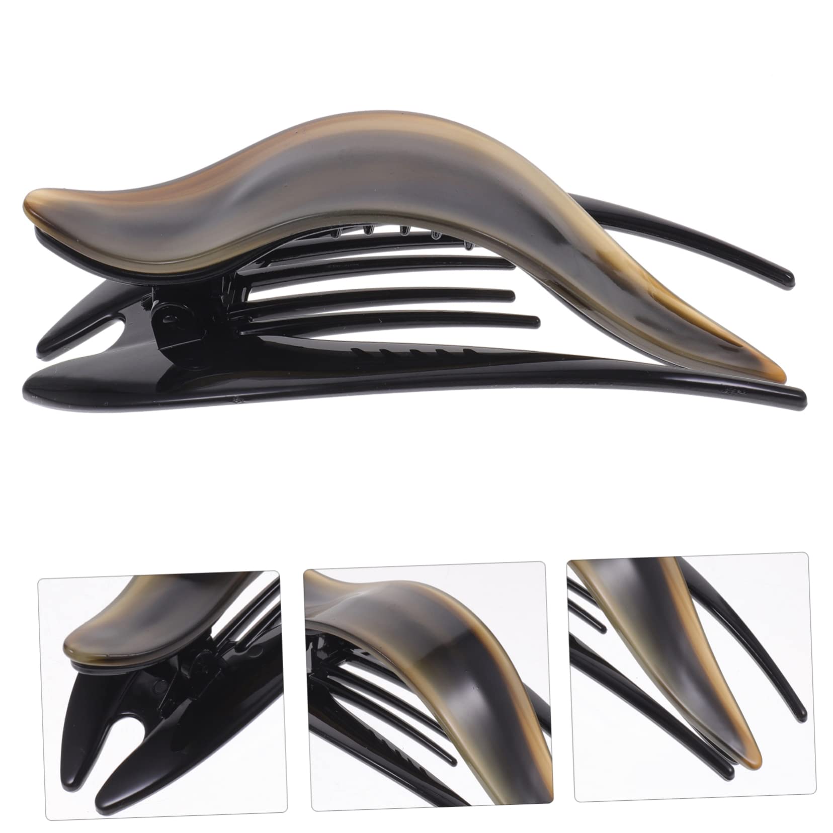MAGICLULU 5piezas Cabello Grande De Acetato Clip Antideslizante Para Mujeres Horquilla De Diseño Francés Para Cabello Fino y Accesorio Elegante Para Peinados