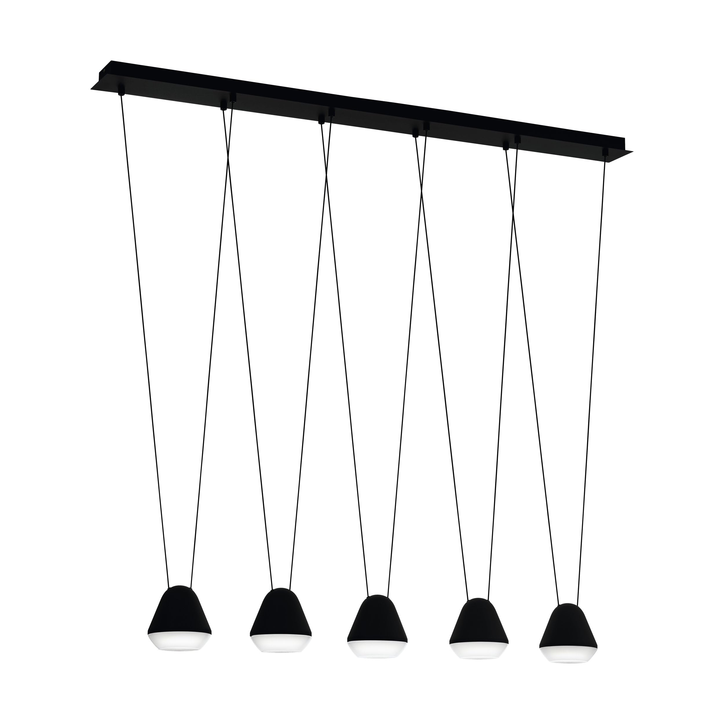 Eglo Palbieta Pendant Light, 5-Light Hanging Lamp Industrial