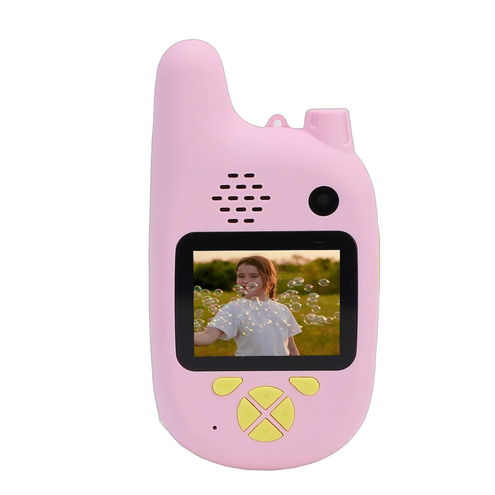 Elprico Talkie-walkie Vidéo, Paquet de 2 Jouets D'interphone pour Enfants Bleu Rose avec Batterie Rechargeable D'écran de 2 Pouces, pour Les Jeux Familiaux en Intérieur et en Extérieur