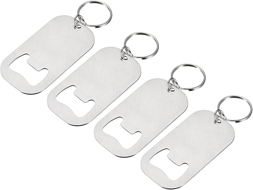 Miniatura 9 de uxcell Llavero abridor de botellas, de acero inoxidable, para abrebotellas de cerveza y soda, de 2 pulgadas de largo, adecuado para el hogar, bar,