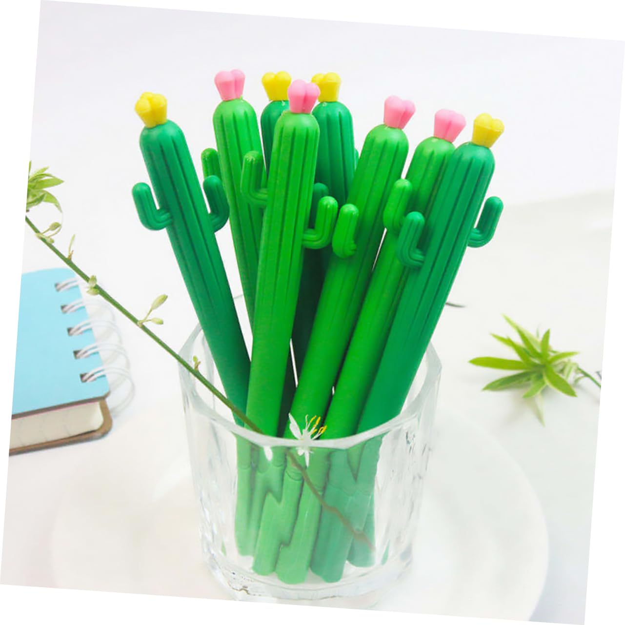 Angoily 2 Set Penne Gel Cactus Colorate Per Scrittura Studenti Design Morbido Per Scuola E Ufficio 25 Pezzi * 2