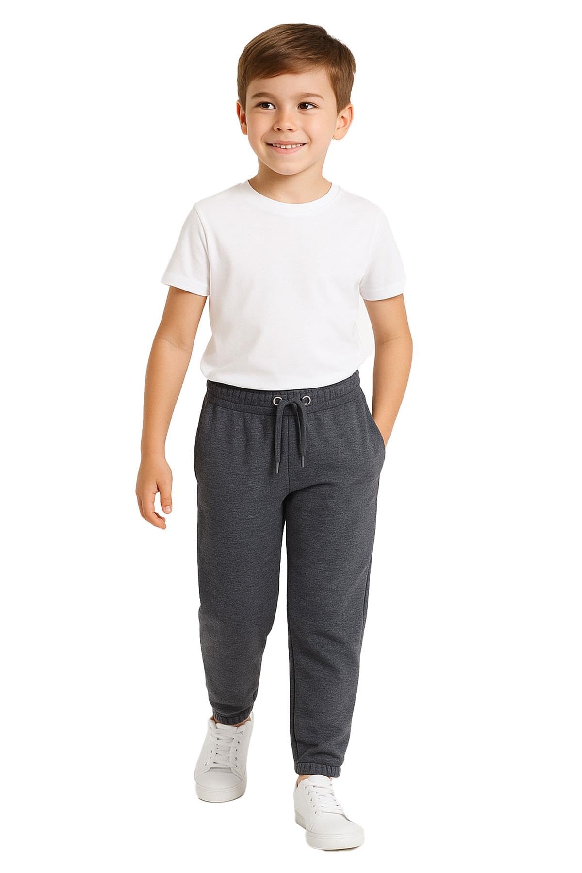 A2Z 4 Kids Fleece Joggers Tracksuit - Fleece Trouser Charcoal 13