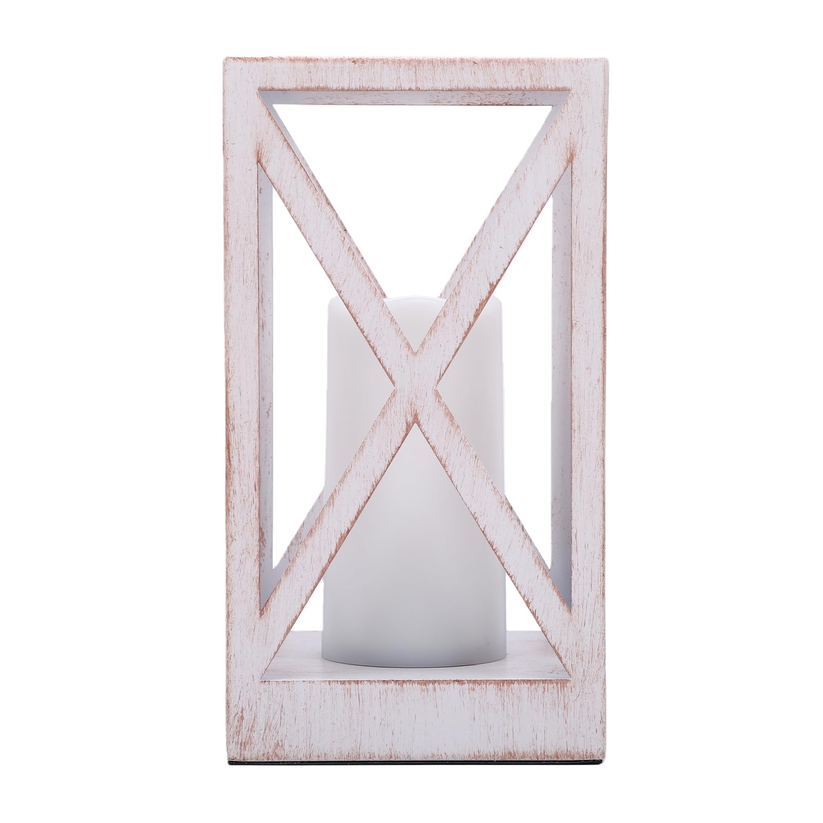Lampada da Tavolo a LED con Temperatura di Colore Regolabile Luce Notturna Portatile con Effetto Candela per Camera da Letto Asilo Nido Ferro 11,8x11,8x22 Cm (WHITE)