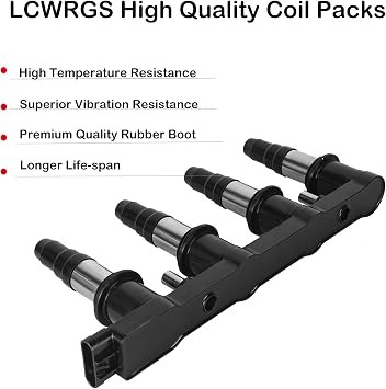 Ignition Coil Pack Fits for Chevy Cruze Sonic 1.8 L4 UF620 | for 2011 2012 2013 2014 2015 2016 2017 2018 Cruze Sonic Aveo Aveo5, Replaces C1646, 25186687, Direct Fit, OEM Replacement