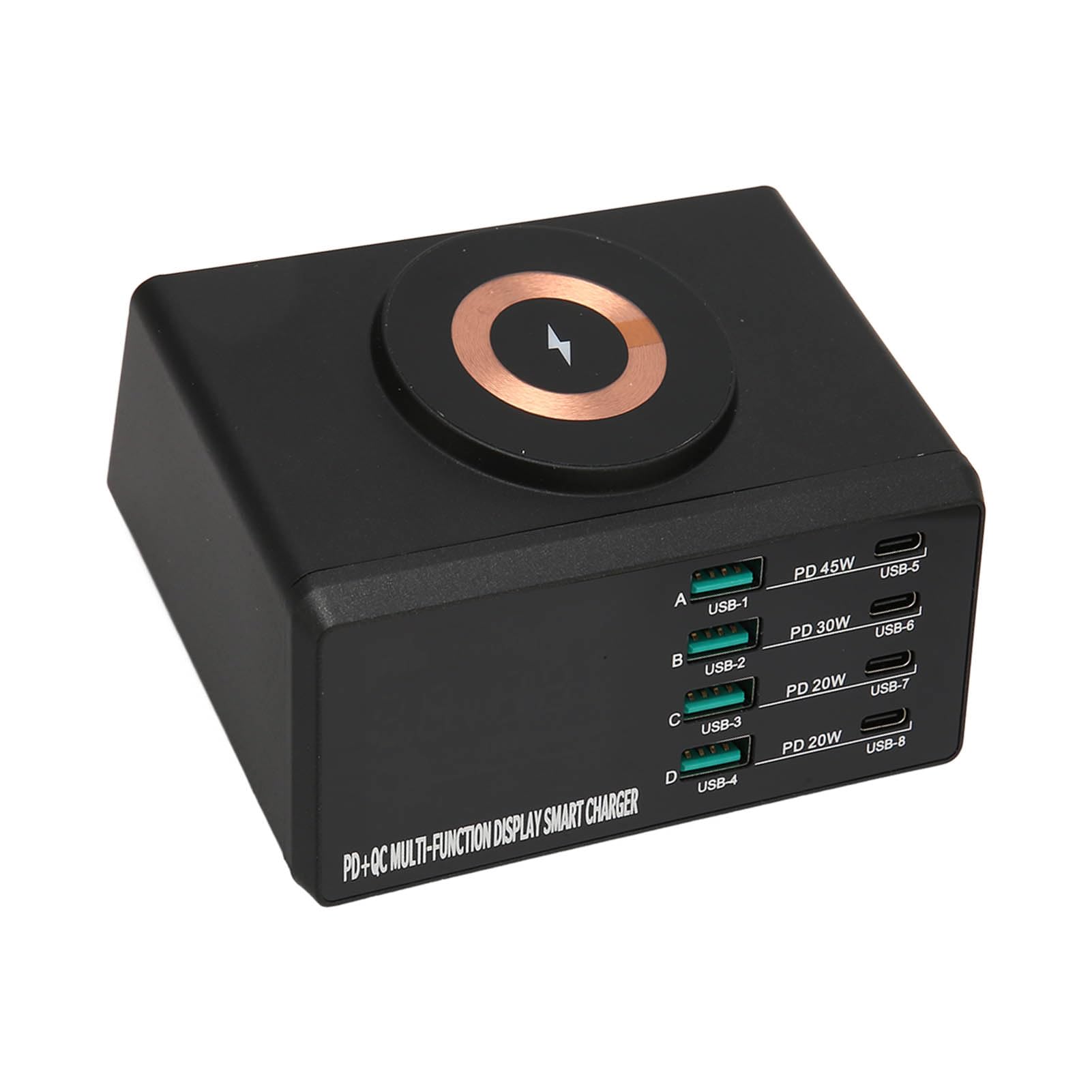 Station de Charge USB, Chargeur Multiport USB 110 W QC 3.0 et Charge Rapide PD avec écran LCD pour la Maison (Prise UE)