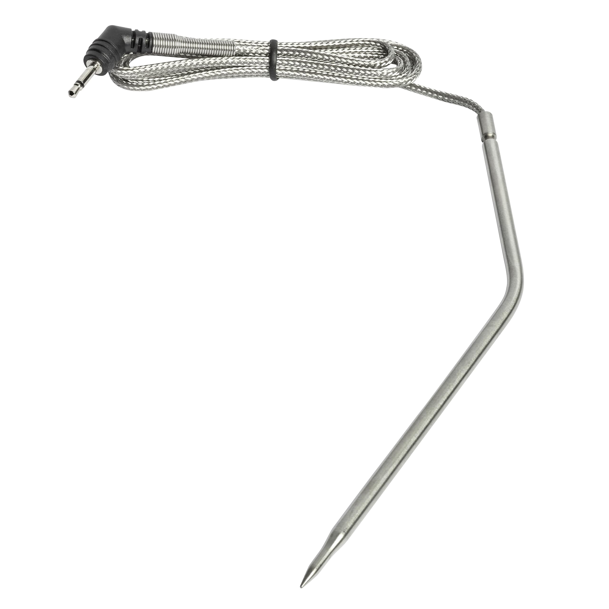 TFA Dostmann Termometro barbecue digitale, cucinca, arrosti, 14.1516, con 2 sonde acciaio inossidabile, termometro carne, forno a legna, 300 °C, con allarme, manzo/maiale/pollo/pesce, bianco