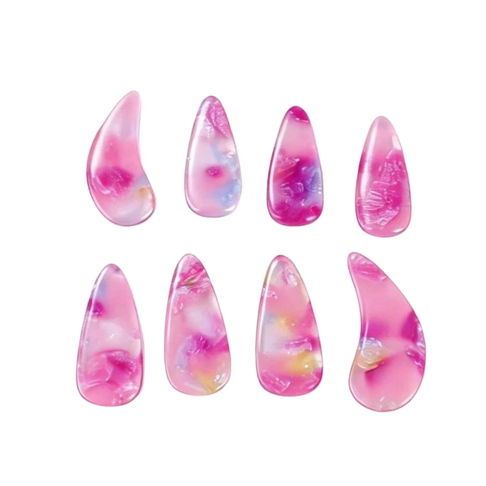 8x Kids Guzheng Finger Picks Guzheng Nail Covers for Beginners 3-5 Years Old Pink-image-38