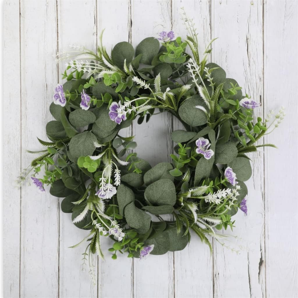 Violet Wreath Door Decoration Wall Hanging Pastoral Living Room(45cm)