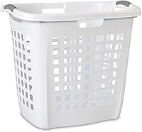 Sterilite Ultra Easy Carry Laundry Hamper 4-Pack, White Plastic with Comfort Handles - Portable Bedroom & Dorm Laundry Basket