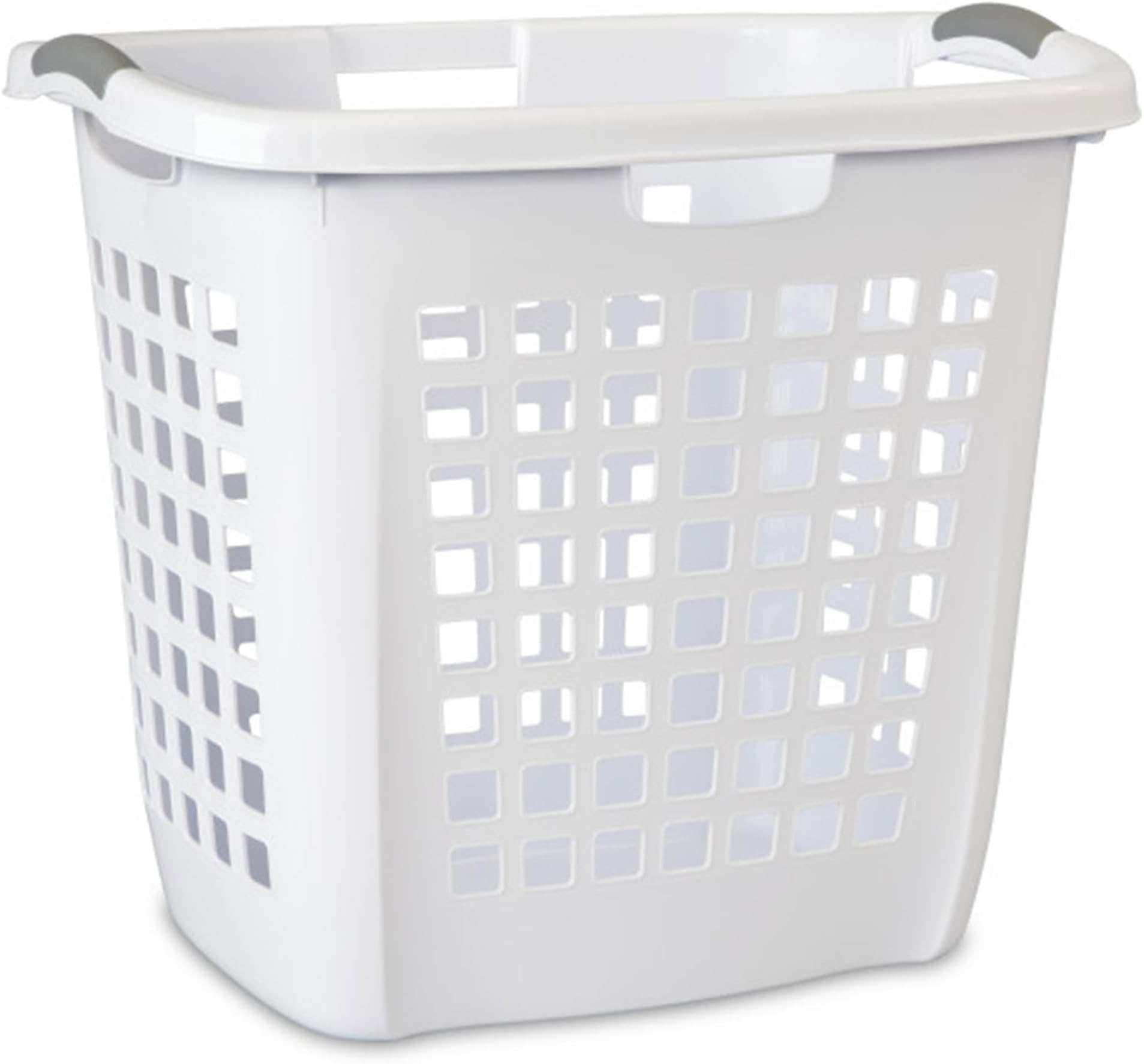 12258004 Ultra Easy Carry Hamper, White Hamper w/Titanium Inserts, 4-Pack