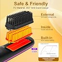 LOPHE Wireless Straightening Brush, Portable Mini Straightener Hair Straightening Brush with LED Screen, 3-Stage Temperature, Rechargeable Straightener Brush for Hair and Styling Beard, Black gallery image