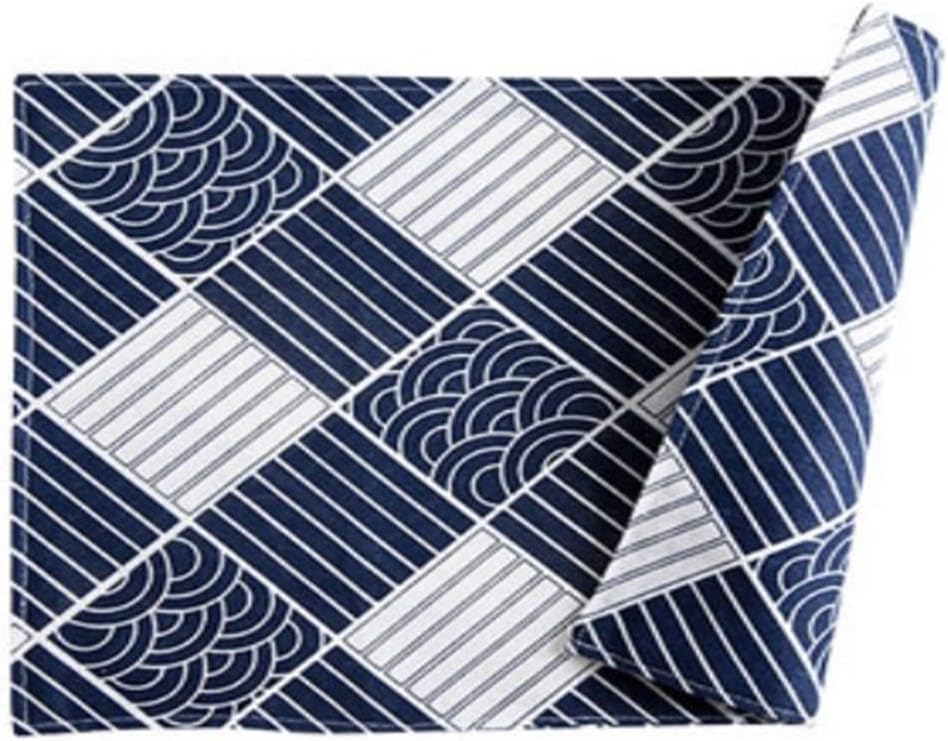 Modern Art Placemats Linen Pad for Dining Table Place Mats Cloth Placemats for Style Table Home Decor(He Grid,6 pcs 30x45cm)