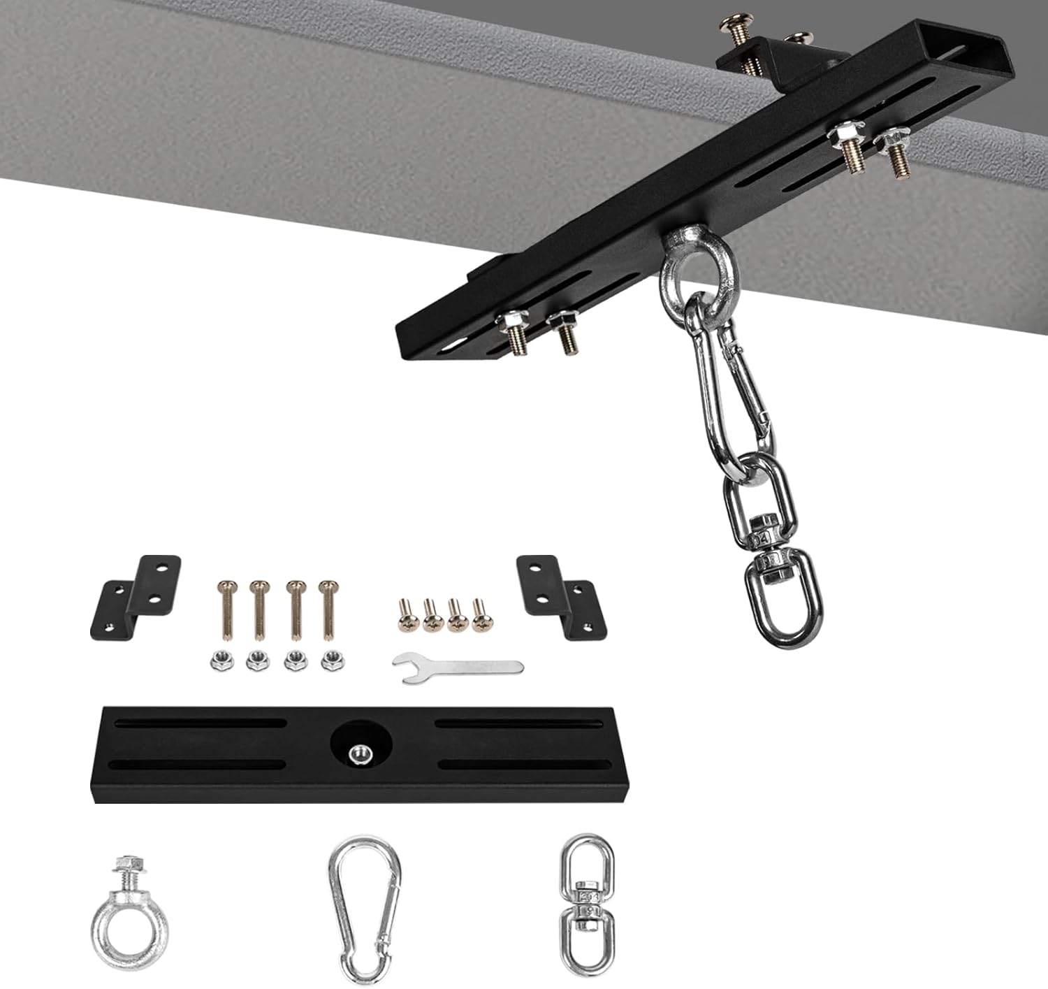 Punching Bag Hanger,Beam Clamp Hanger Mount,Heavy Bag Mount 360° Rotation Suitable for I or H Beam Clamps