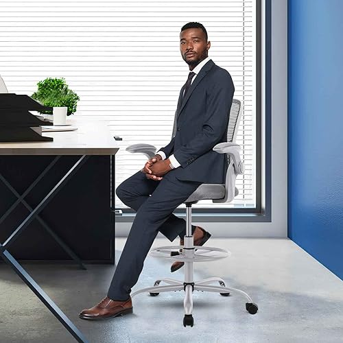 Miniatura 2 de JHK Silla de dibujo silla de escritorio de pie silla de oficina alta para escritorio de pie silla de escritorio alta sillas de oficina ajustables