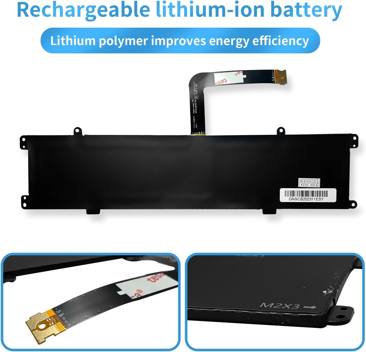 FTD6M 06HHW5 6HHW5 Laptop Battery Replacement for Dell Latitude 7285 2-in-1 Keyboard Series(7.6V 22Wh)