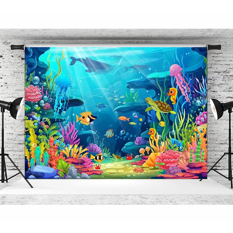 Sea Backdrop 7x5ft Under The - Ocean Underwater World Coral Reef ...