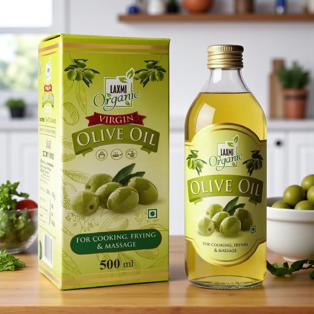 【新品未開封】Olive Oil No.00 Oil Works FEBB LAXMI ORGANIC Virgin Olive Oil 500ml | Cold Pressed Jaitun Ka Tel