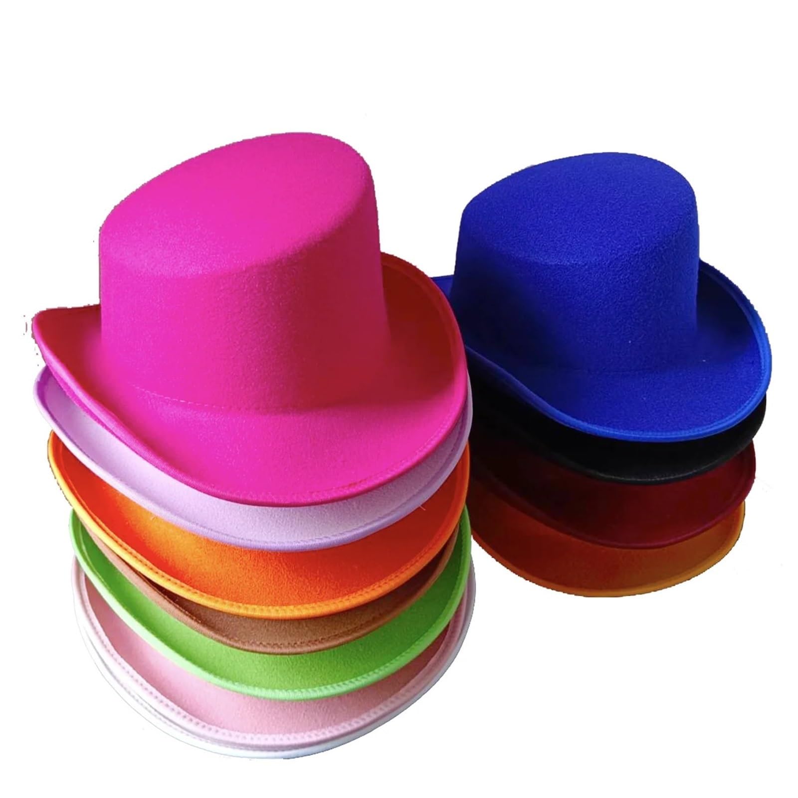 Sombrero Copa Sombrero de Fieltro de Copa Alta, Sombrero de 9 Colores, Sombrero mágico, Sombrero de Copa for Hombre(Purple)