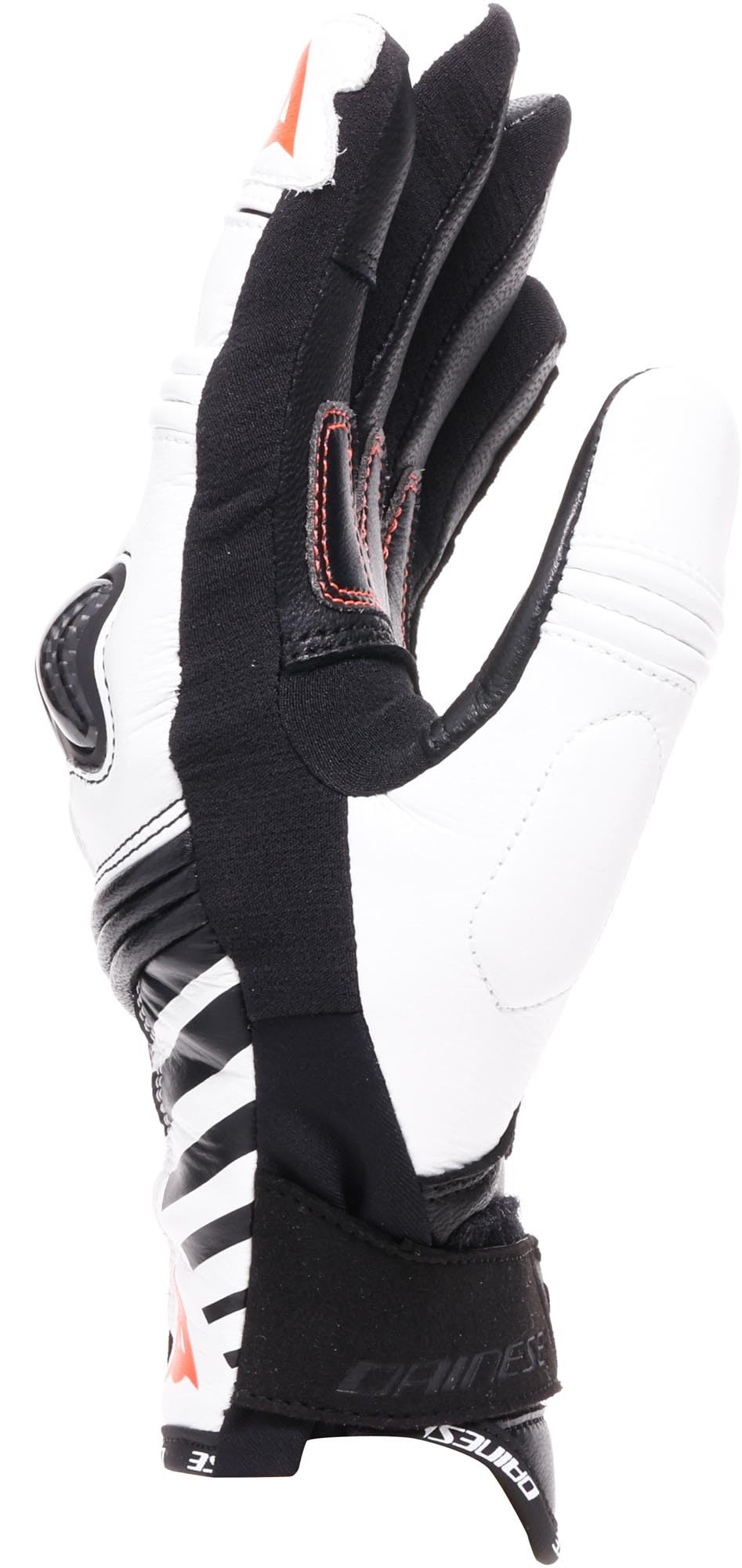 Dainese Reacto Carbon Short Gloves Wmn - Guanti Moto Corti Donna in Pelle con Protezione Nocche in Carbonio e Imbottiture Palmo e Dita Smart Touch Donna