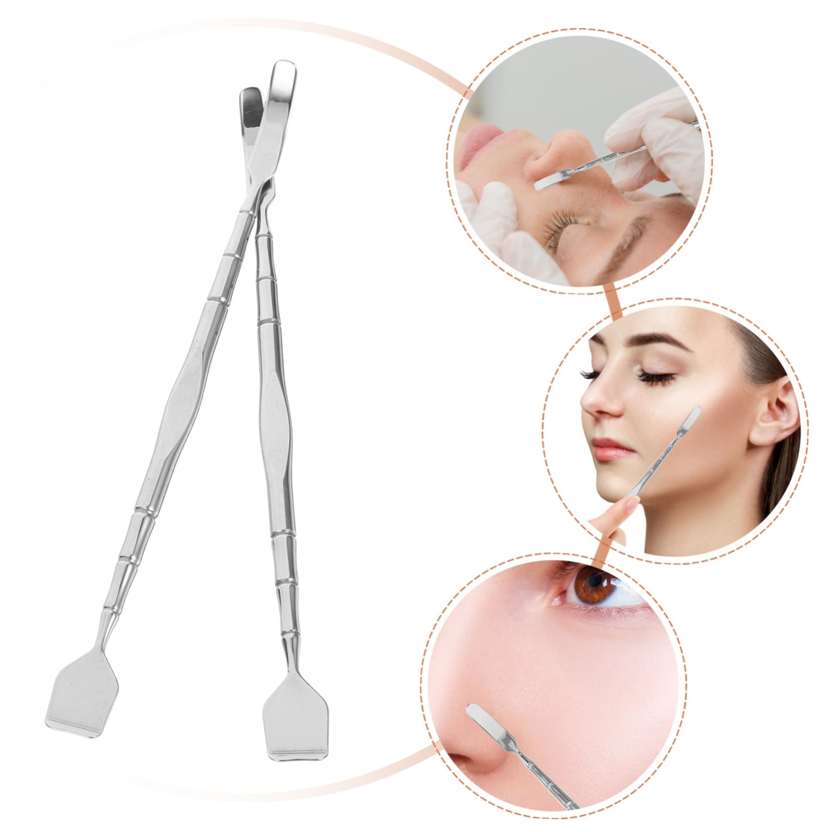 Beavorty 10 Pezzi pala per punti neri strumenti per la strumento di estrazione dei pori blackhead removal skin utensili estrattore Acciaio inossidabile