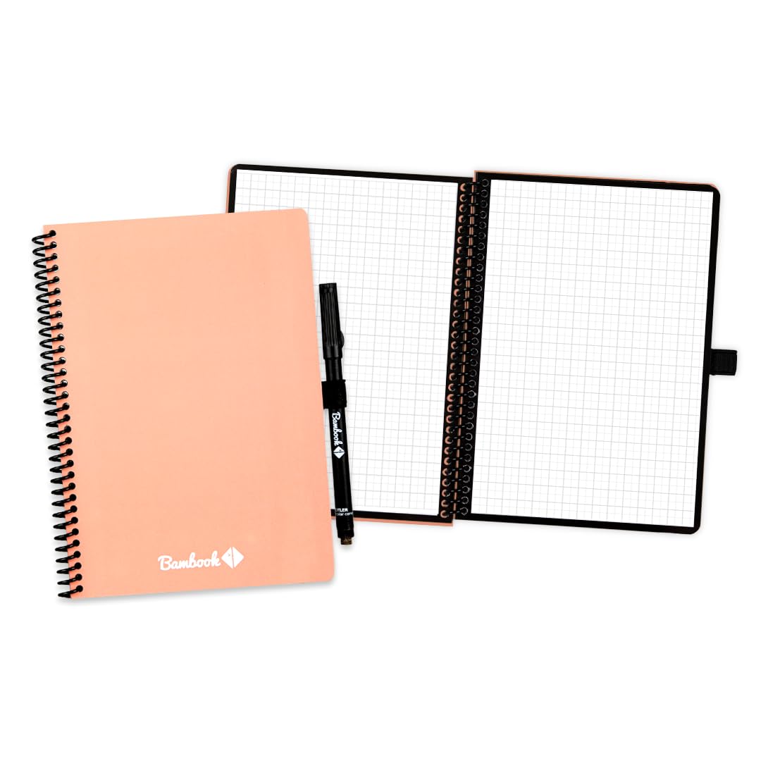 Carnet Effaçable Bambook Classic - Format A6 Couverture Rigide Bambou - Réutilisable écologique