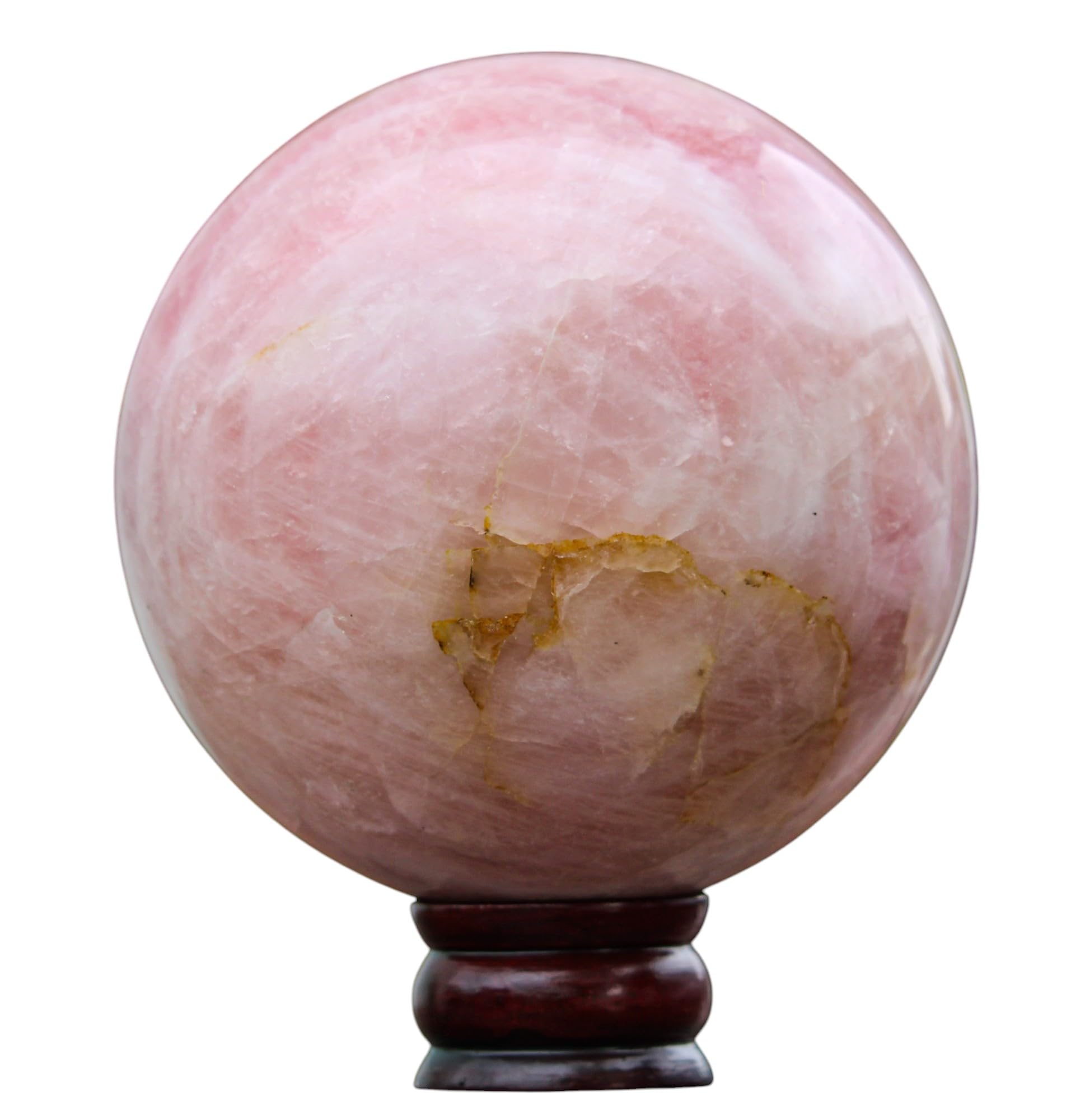 Polished Natural Pink Rose Quartz Crystal Chakras Healing Metaphysical Stone Sphere Large (155mm/11.4lbs) Meditation Feng Shui Aura Indoor Ball