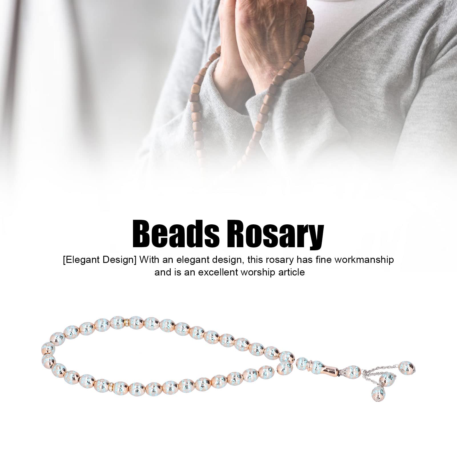 Tasbih Islámico De 33 Cuentas - Resina Y Metal, Grabado Láser, Ideal Para Regalo De Ramadán