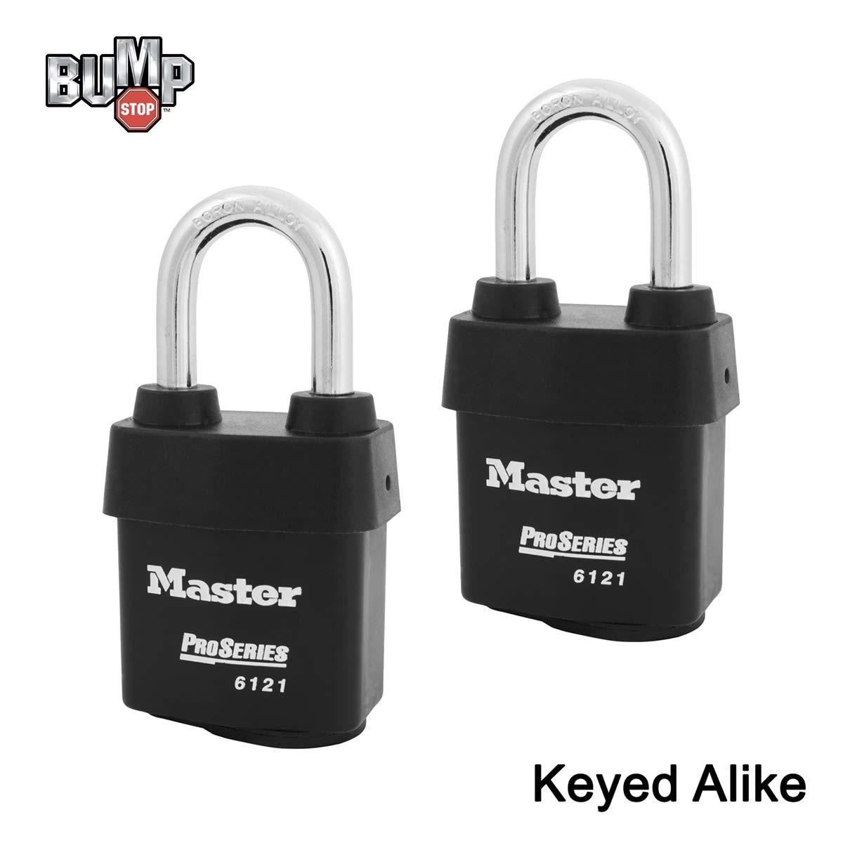 Master Lock 6121NKALF - Lucchetti ad alta sicurezza con tecnologia BumpStop 2 Pack