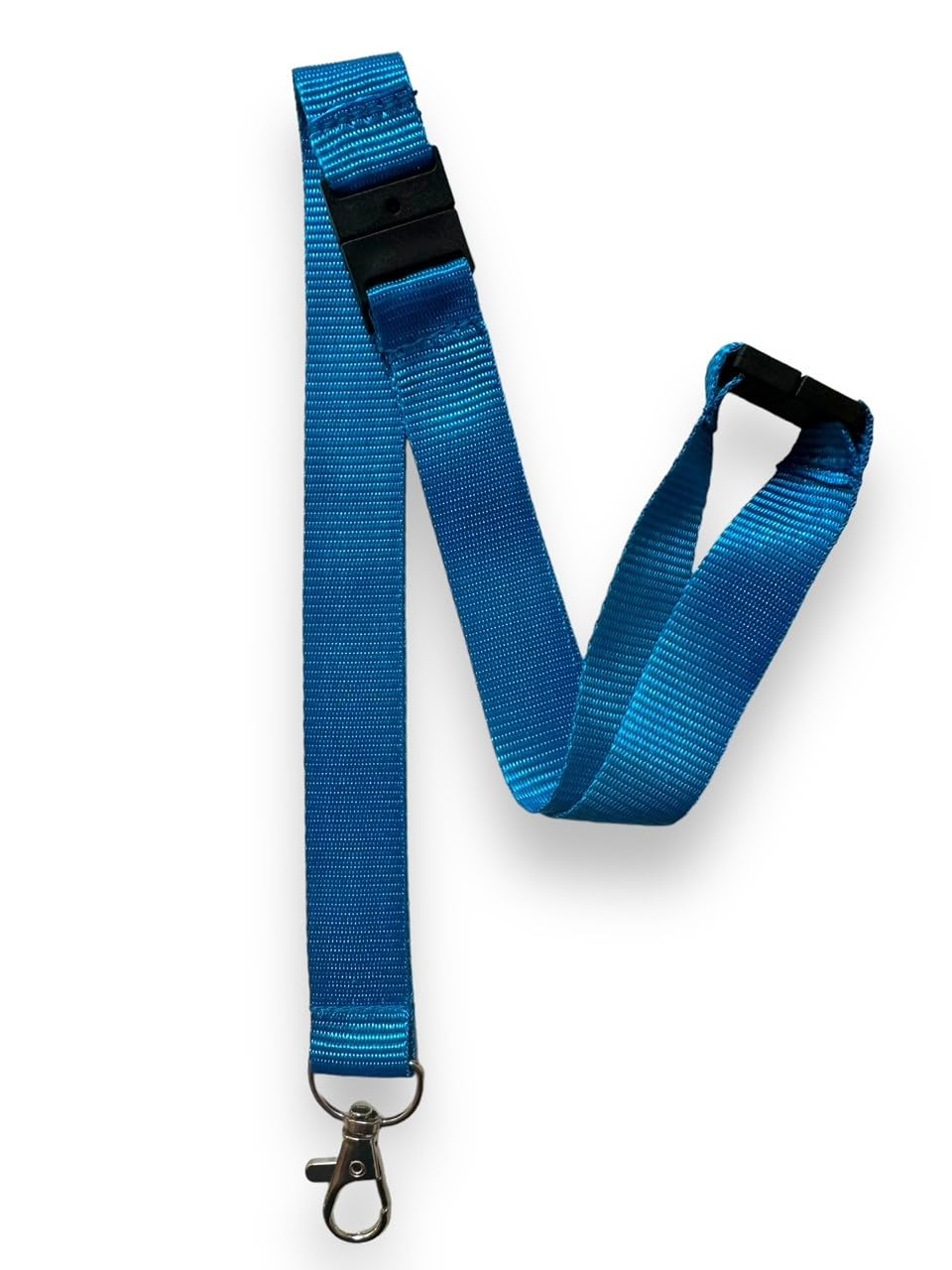 PAC Supplies Global Eco-Friendly Recycled PET Lanyard With 3 Point Breakaway Safety Clip (10, Blue)