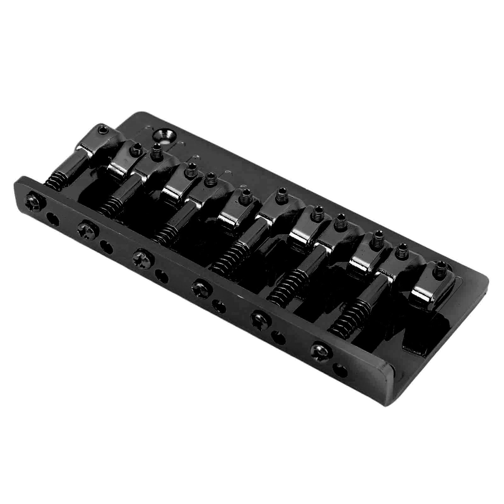 Electric Bass Bridge Zinc Alloy 6 String Fixed Type Replacement Practice (Black)