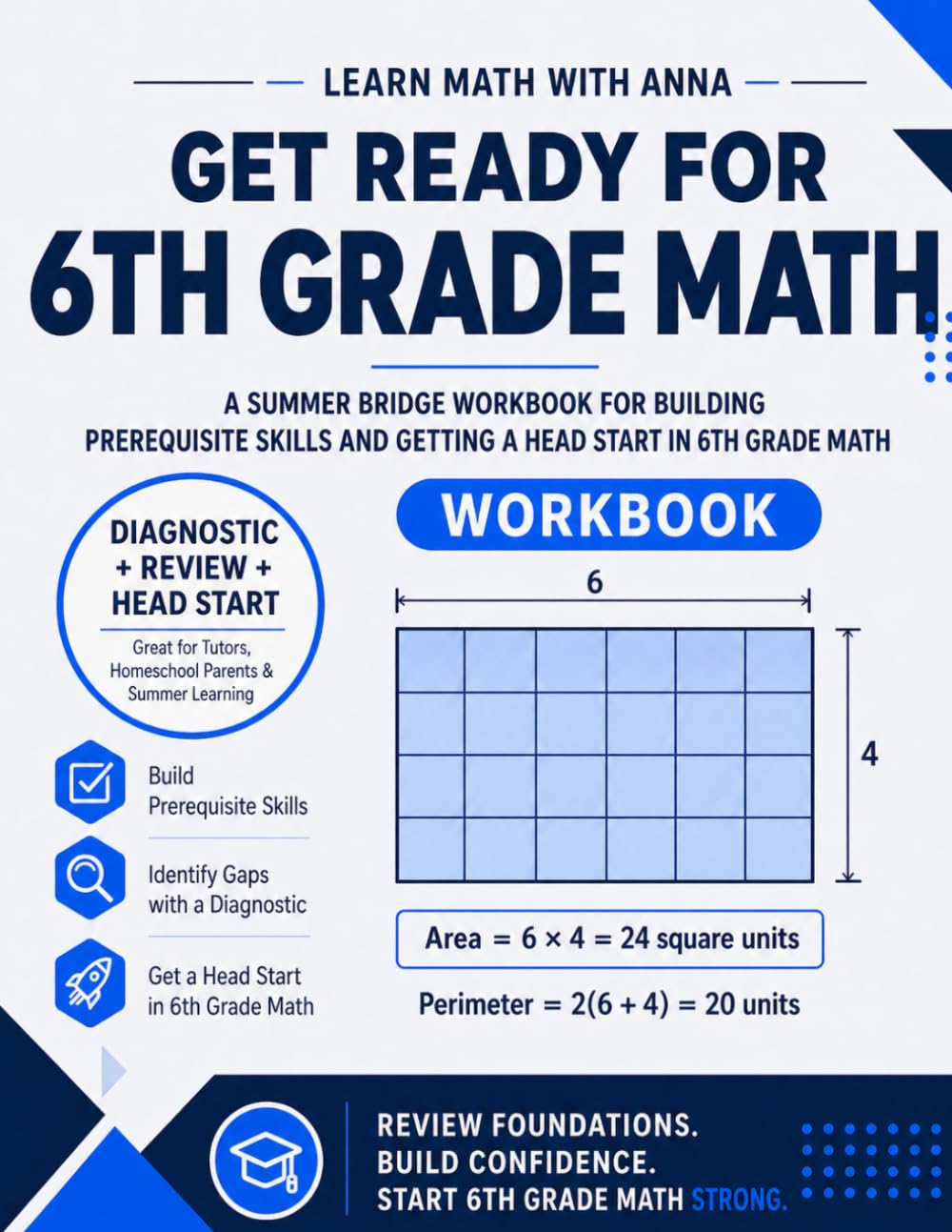 Get Ready for 6th Grade Math: A Summer Bridge Workbook: For Building Prerequisite Skills and Getting a Head Start in Math Class (Get Ready for Math Class)