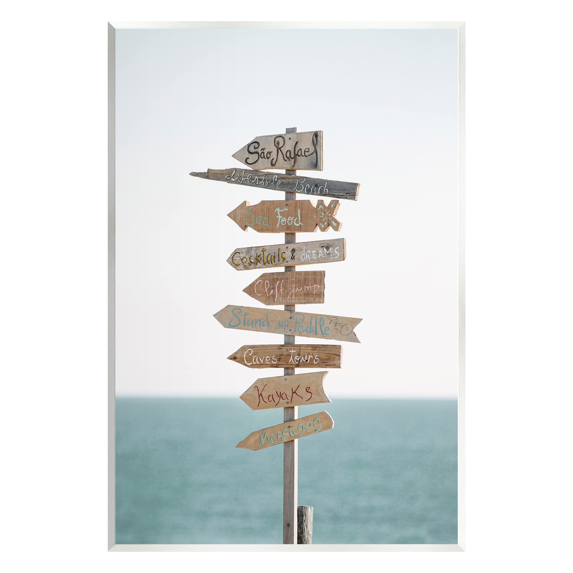 Stupell Industries Nautical Beach Direction Sign Wall Plaque Art, Design by Krista Broadway