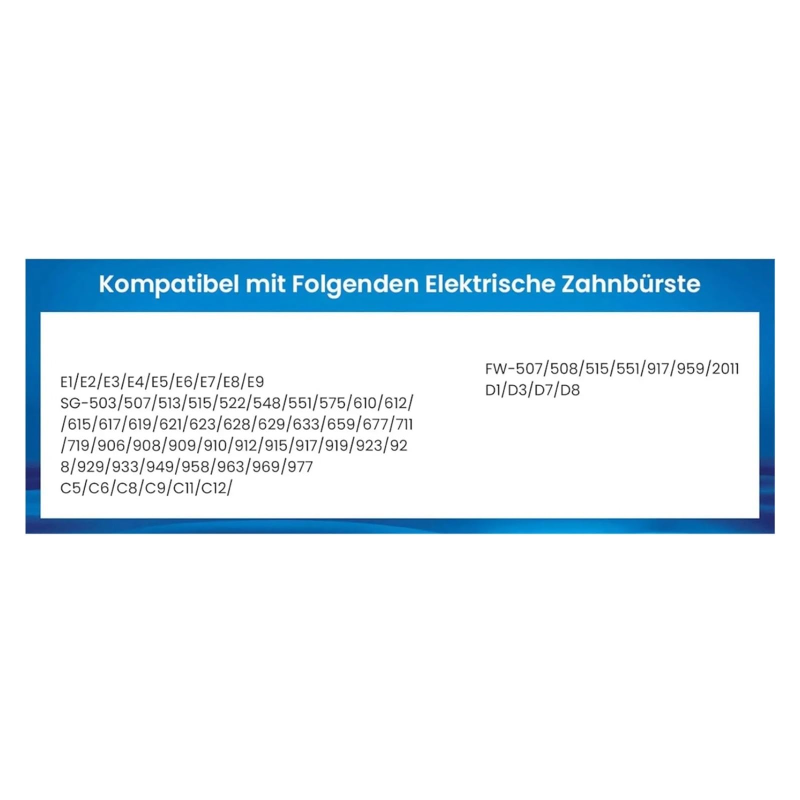 Zahnbürstenköpfe, kompatibel mit Fairywill, FWD1 D3 D7 D8