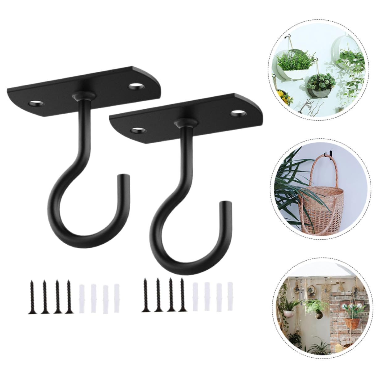 Toyvian 10 Ensembles Crochets pour Plantes Suspendues de Crochets Décoratifs pour Cuisines Support Pratique pour Pots de Fleurs Décorations Extérieures