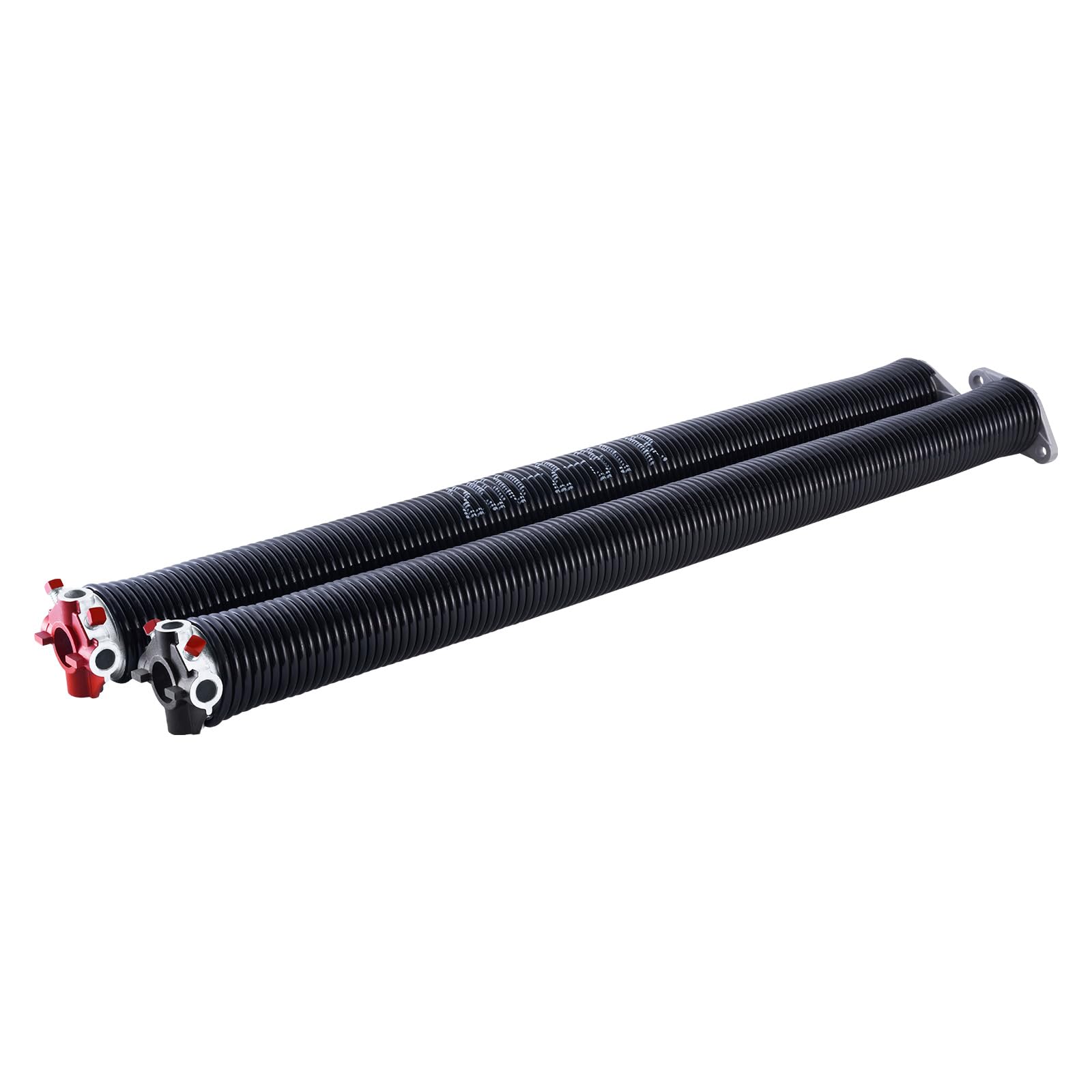 VEVOR Sprężyny skrętne do drzwi garażowych, para Φ6,35 x Φ50,8 x 787 mm, 16000 cykli, czarna powłoka elektroforetyczna do wymian, z prętami owijającymi, rękawiczkami i kluczem montażowym