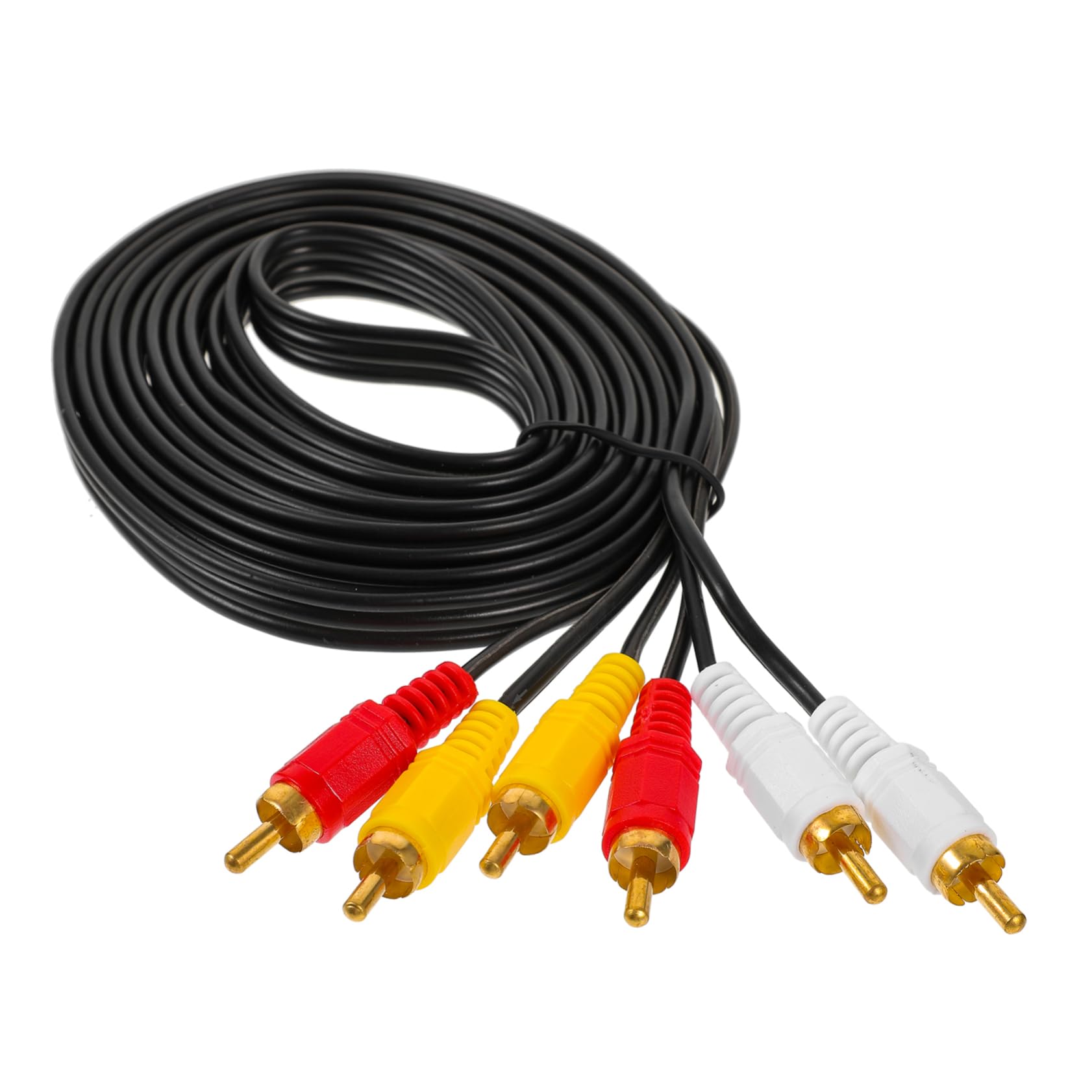 BELLIFFY 3m Cable Audio Video Male to Male Cord for Tv DVD Vcd and Smooth Transmission Three of Connectors for Versatile Use