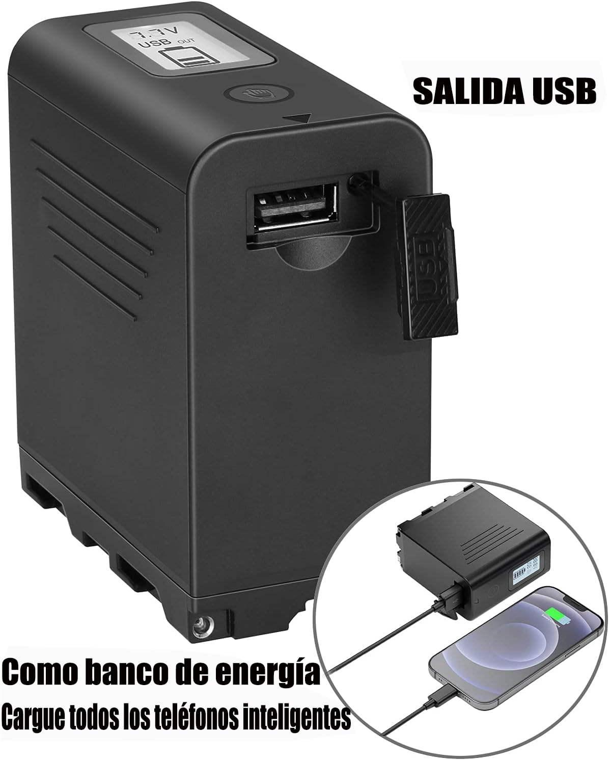 JYJZPB 2pcs 8800mAh NP-F970 Batería de Reemplazo para Sony NP-F970 NP-F960 NP-F950 F750 F770 F550 F530 F330 F570, con Pantalla LCD y Puerto de Salida USB
