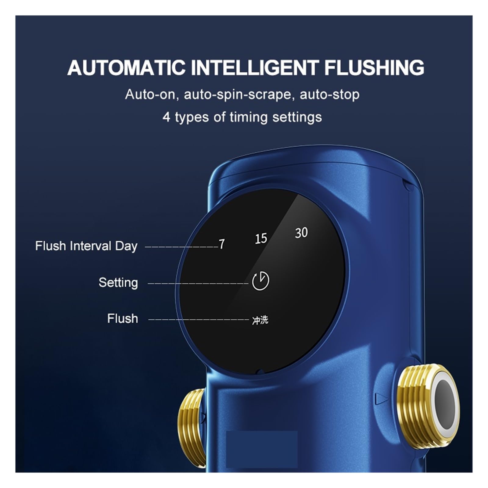 Filtro de agua debajo del fregadero, Filtro de agua for toda la casa de 40 micrones de sedimentos giratorios de descarga automática, de purificador de prefiltración central 6000L para su cocina, baño,