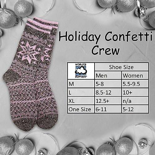Image of World's Softest Cozy Collection Crew Socks - Smooth Multi Colors Cozy Socks - Knit Top Holiday Spirit Fashion Socks