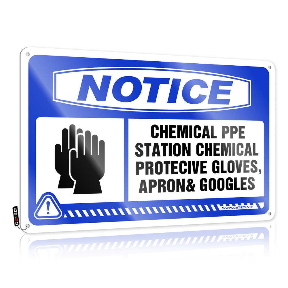 Fzfn Colour Industrial Vintage Wall Art, Indie Room Decor Nice Notice Chemical Ppe Station Chemical | Farmhouse Ranch Decor(30X40cm)