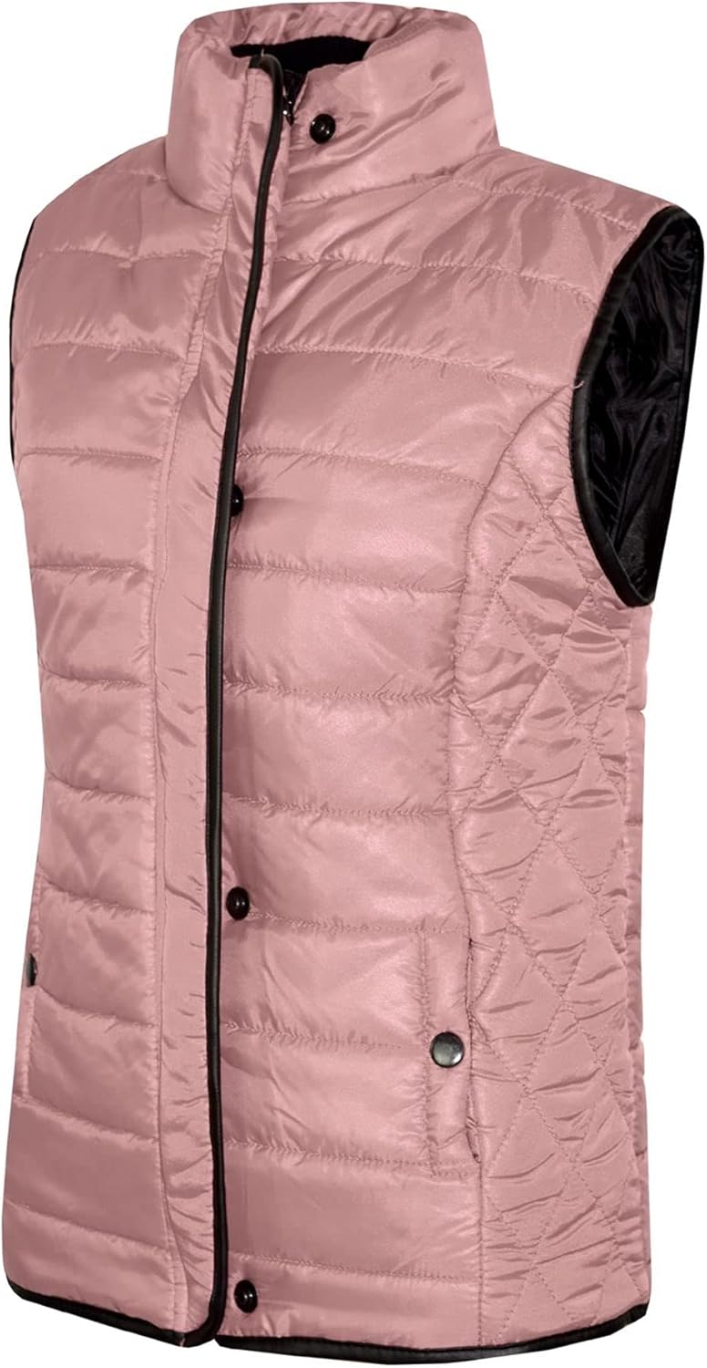 Kids Girls Unisex Baby Pink Wet Look Sleeveless Padded Gilet Body Warmer Jackets