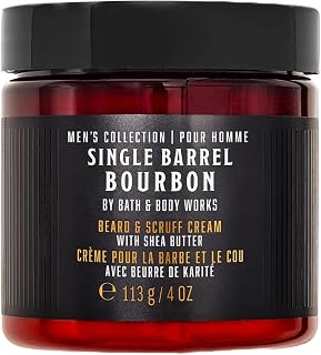 Bath & Body Works Single Barrel Bourbon Beard & Scruff Cream with Shea Butter, Men's Collection, 4 oz