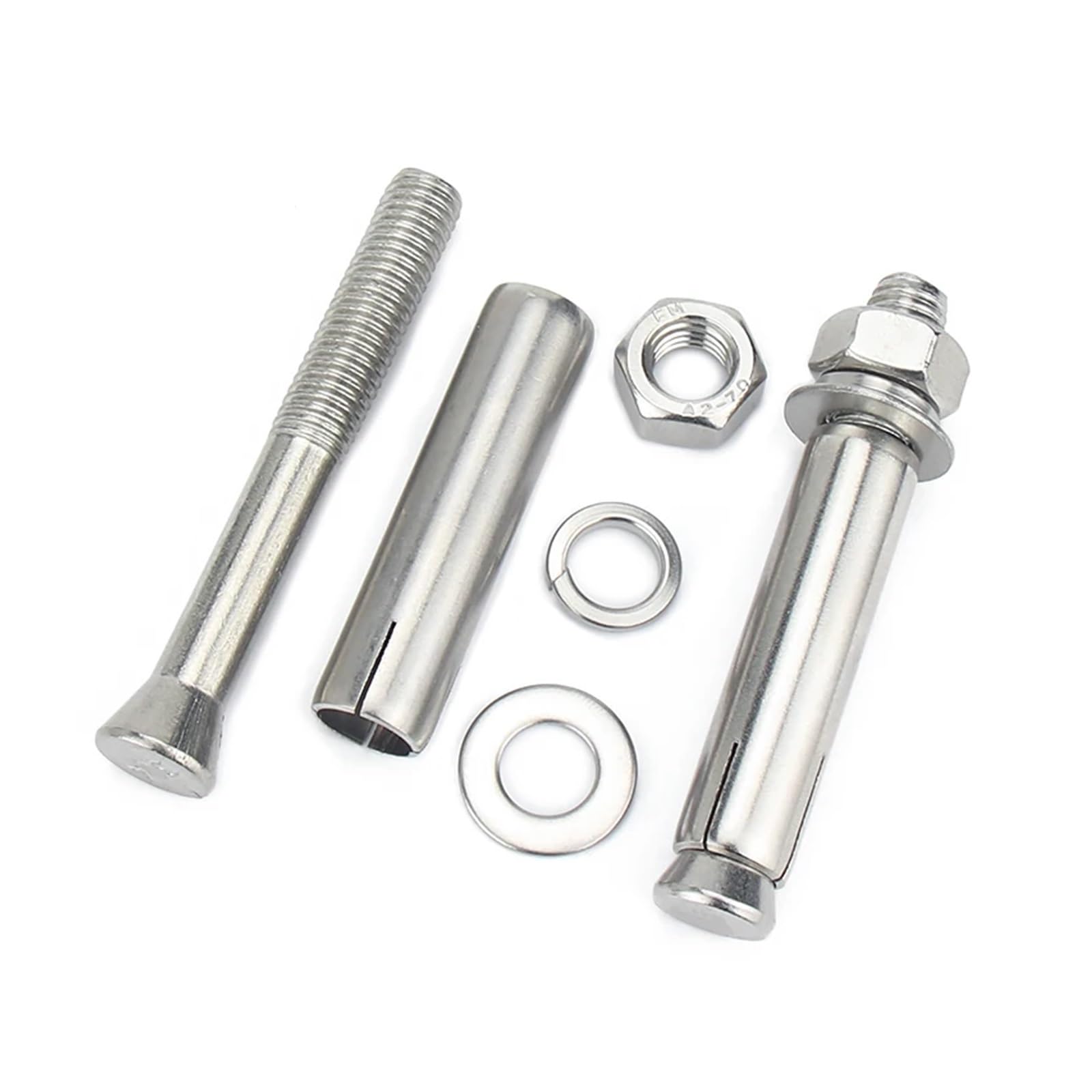pernos de anclaje, 1/5 piezas M6 M8 M10 -M20 304 A2 Tornillo de expansión hexagonal acero inoxidable Pernos anclaje hormigón(1pcs,M10x110)