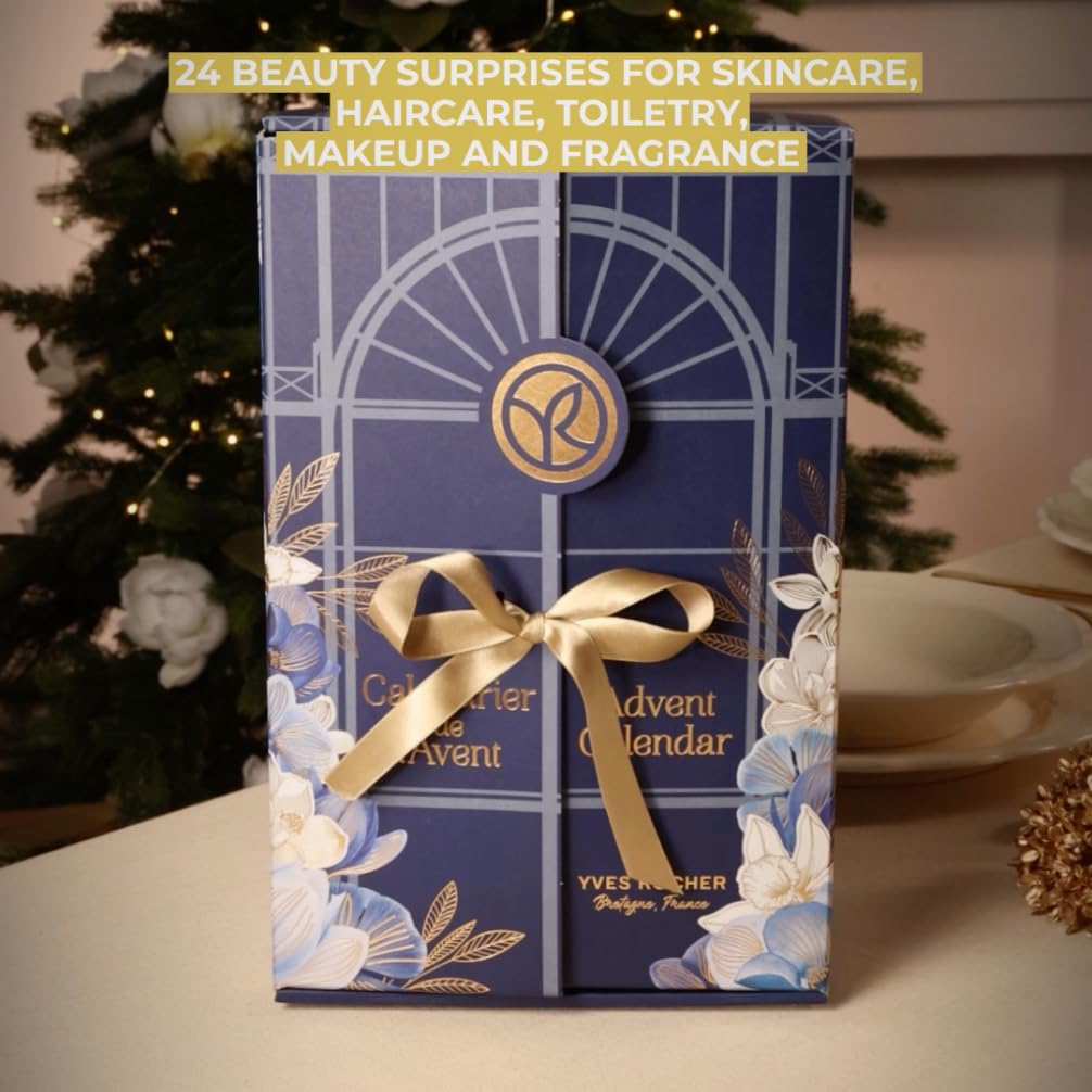 Yves Rocher Calendario de Adviento Cosmética & Belleza - Regalo con 24 sorpresas: cuidado facial, corporal, capilar; maquillaje, y perfumes - Calendario de Adviento para mujeres – Edición limitada