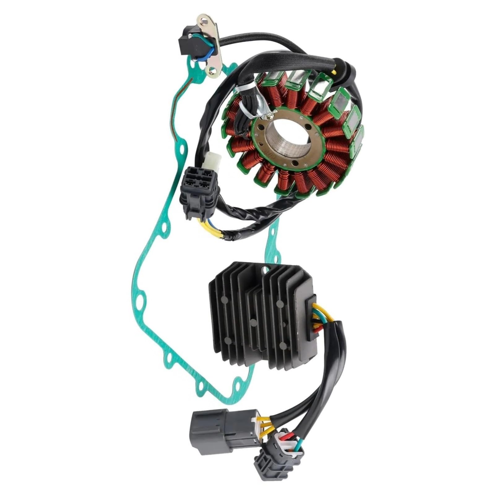 Lrfzsycm One Color Motorcycle Generator Stator Compatible With Kymco For Maxxer 300 2006-2016 For Mxu 300R T3b 2018-2021 18-Pole Stator Generator Regulator Rectifier 31120-Lde9-E00 31600-Lba7-900