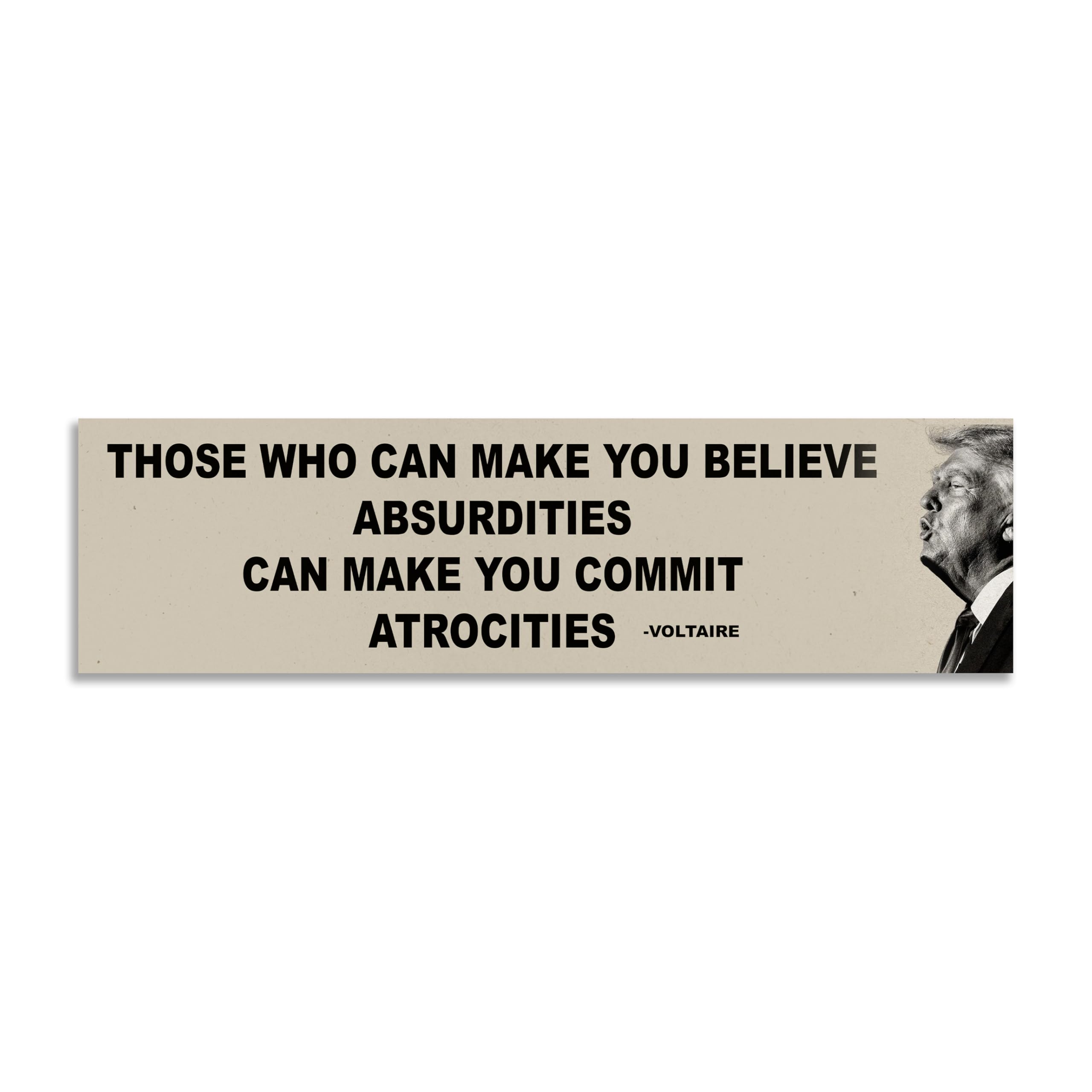 Autocollant pare-chocs believe absurdities sticker vinyle anti UV haute résistance voiture
